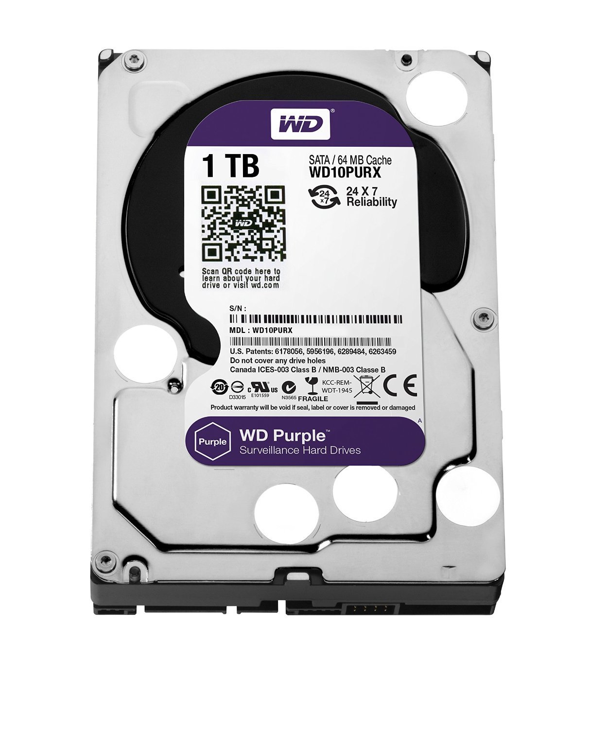 هارد دیسک WESTERN DIGITAL PURPLE 1TB