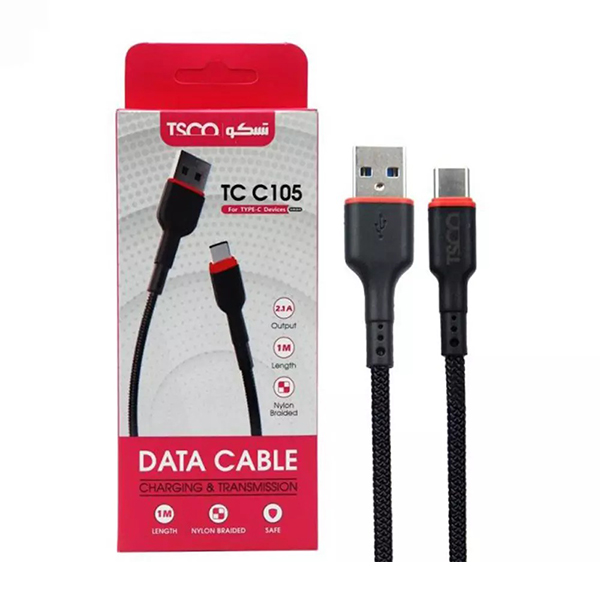 کابل شارژ اندروید Tsco مدل USB به TypeC